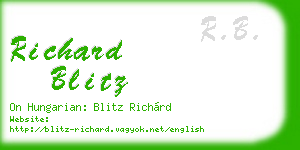richard blitz business card