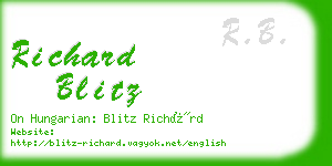 richard blitz business card